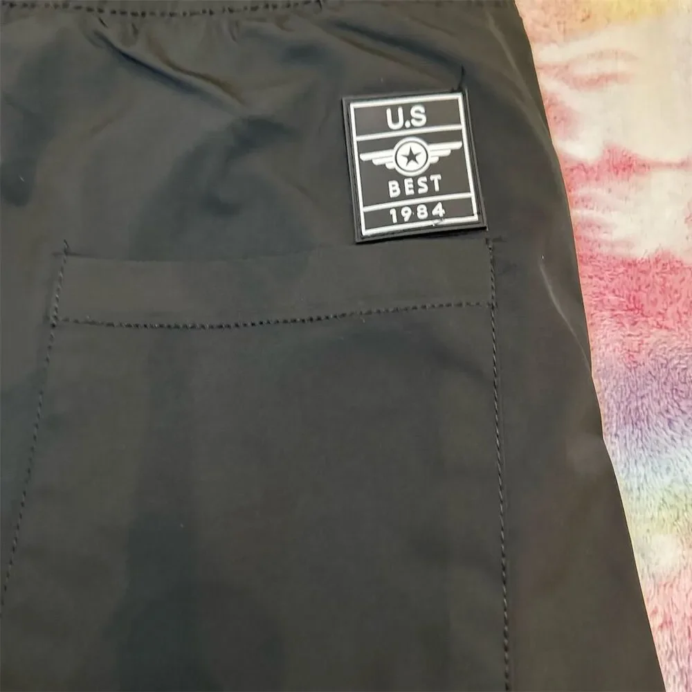 Men's JumpStart Black Nylon Cargo Shorts M Utility Style Quick-Dry Lightweight